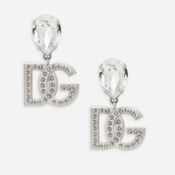 D&G Dolce & Gabbana Rhinestone Dangling Earrings - Picture 3 of 15